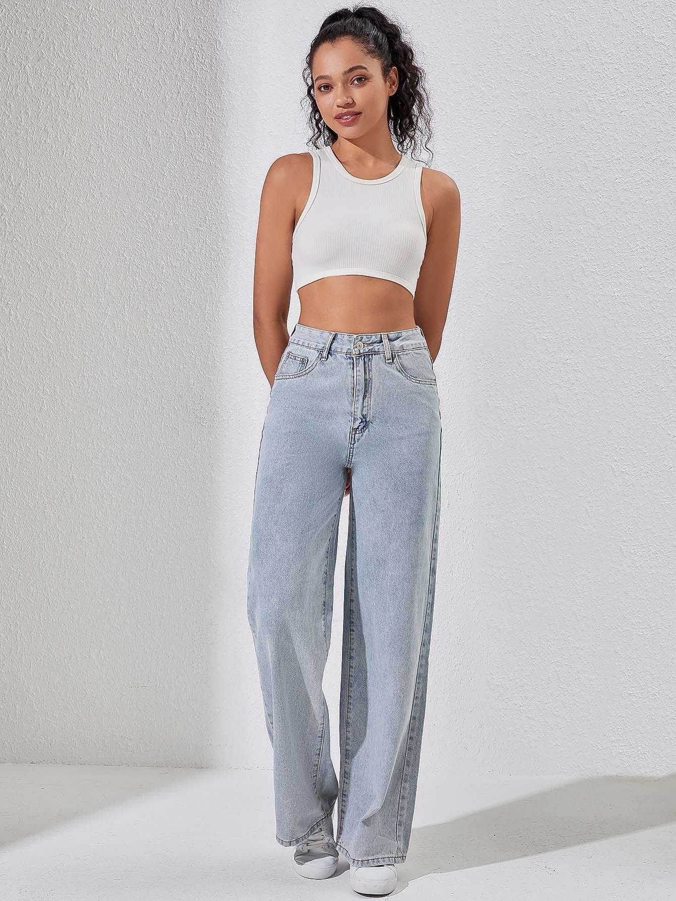 Casual Loose Wide Leg Jeans