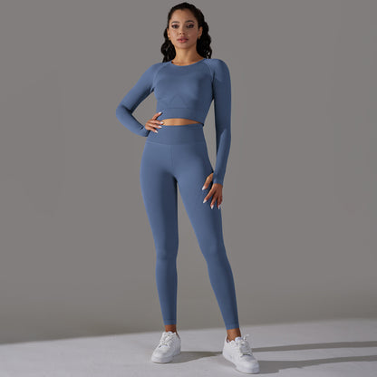 Seamless Breathable Active Pants Set