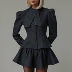 Niche Design Bow Tie Top & Skirt Sets