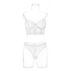 Floral Lace Lingerie Bra Set