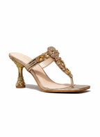 Wine Glass Electroplated Heel Sandals