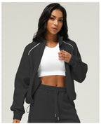 Luxe Chevron Zip Jacket