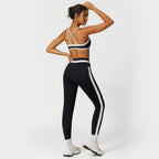Color Block Nylon Active Set | Sports Bra & High-Rise Pants
