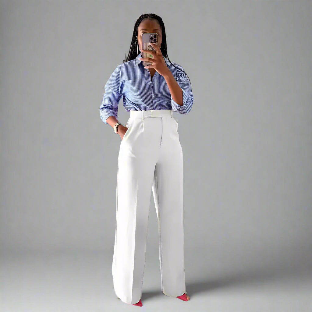 Straight Wide Leg Pants
