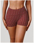 Polka Dot Ruched Bum-Lift High-Waist Shorts