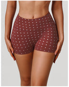 Polka Dot Ruched Bum-Lift High-Waist Shorts