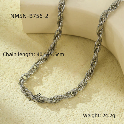 All Match Stainless Steel Twist Necklace