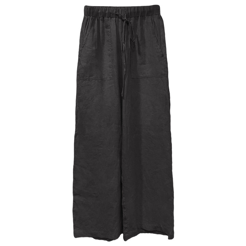 Pure Linen Drooping Pants
