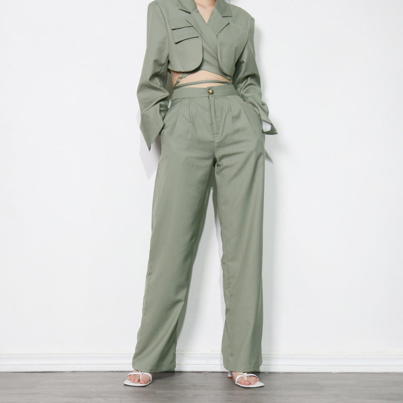 Office Straight Casual Pants