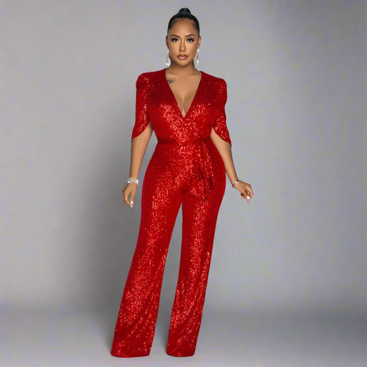 Sequined Party Jumpsuit