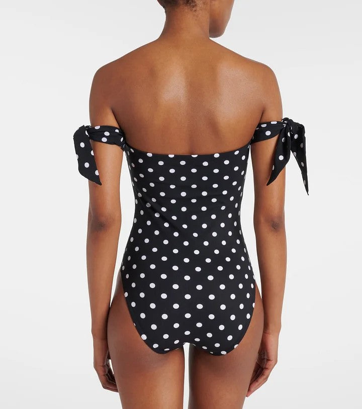 One Piece Polka Dot Vacation Swimsuit Sets