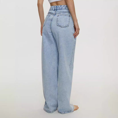 Straight Loose Denim Trousers