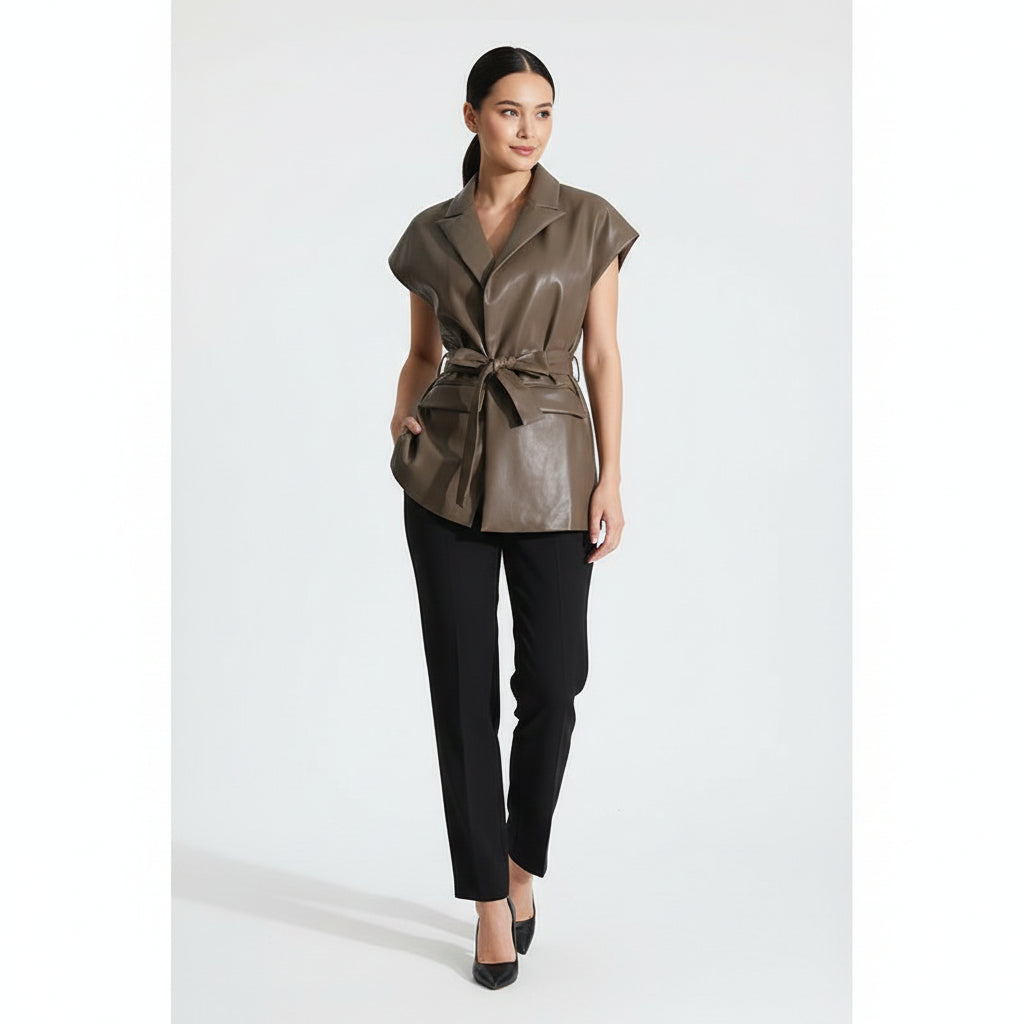Retro Faux Leather Vest