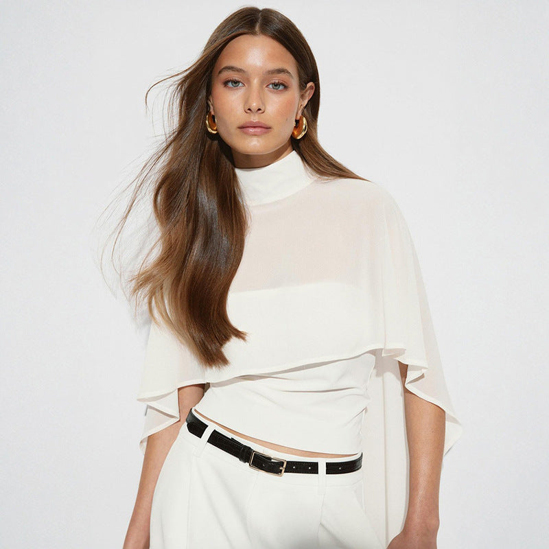 Two Piece Chiffon Cape Top