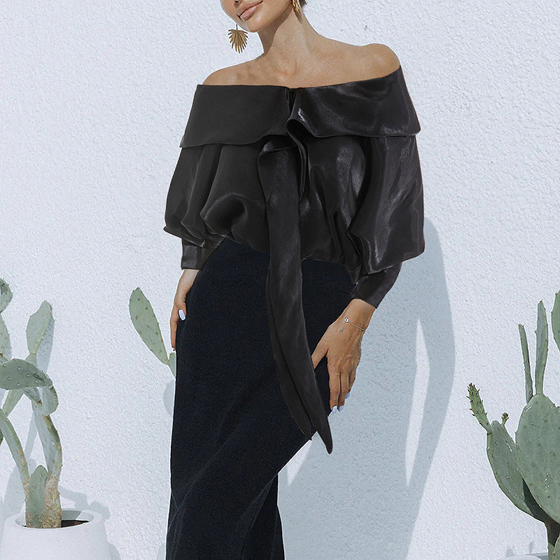 Elegant Solid Off Shoulder Blouse
