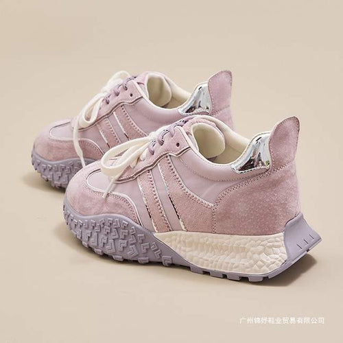 8cm Height-Increasing German Training Shoes For Women 2025 New Style Retro Casual Sports Dad Shoes For Petite Individuals