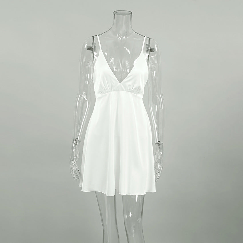 Satin Like Slip Style Nightdress