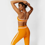 Color Block Nylon Active Set | Sports Bra & High-Rise Pants