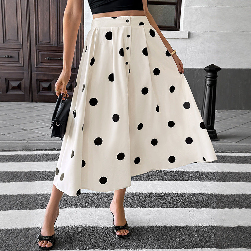 Retro A line Polka Dot Skirt