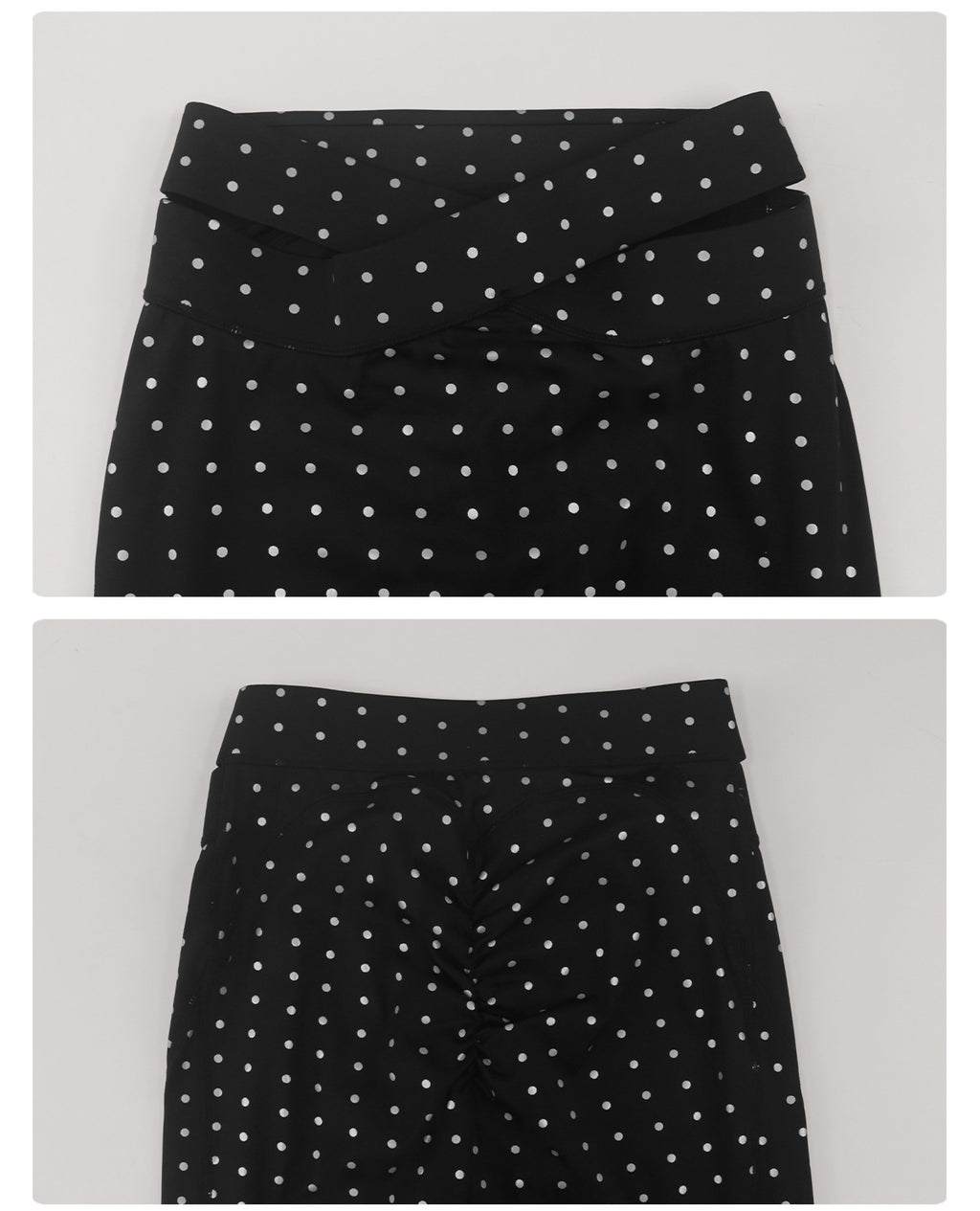 Polka Dot Printed Sports Trousers Set Shockproof H Shaped Beauty Back Bra Yoga Clothes High Elastic Training Two Piece Sets Women The size is a bit small