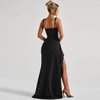 Evening Backless High Slit Dress