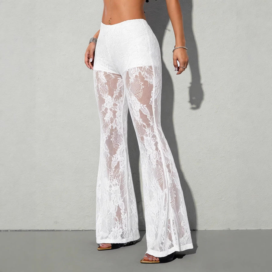 Lace Bell Bottom Pants