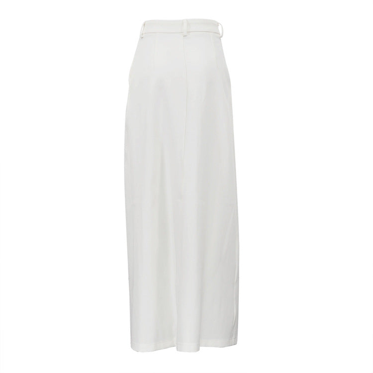 French Ruched A Line Office Skirt