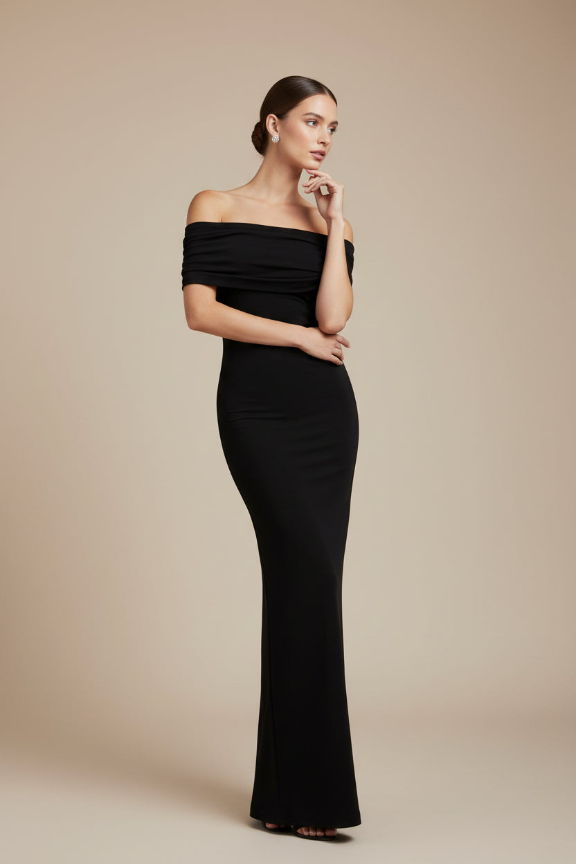 The Nocturne Off-Shoulder Maxi Dress