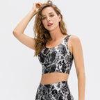 New Snake Print Yoga Top