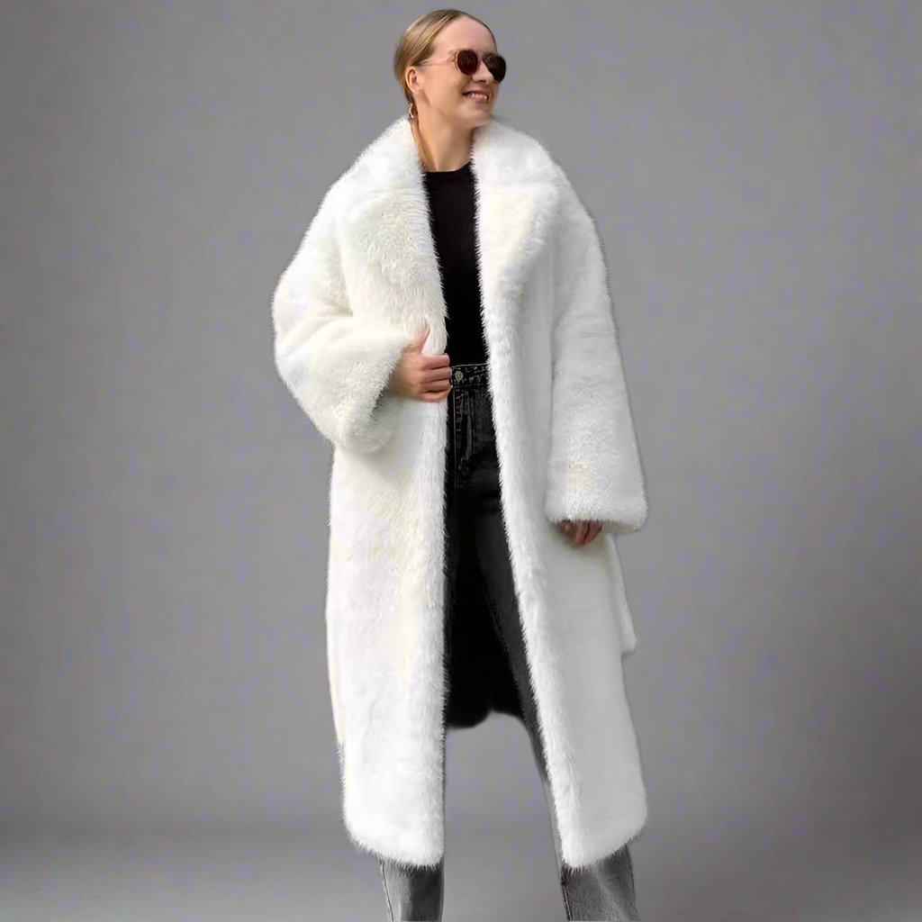 White Faux Fur Coat