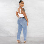 Ripped Washed Skinny Jeans