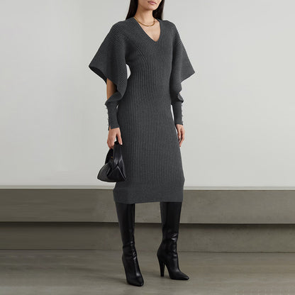 Mid-Length Knitted Dress