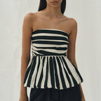 Tube Top Bud Striped Top
