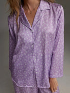 Heart Printing Two Piece Pajamas Set