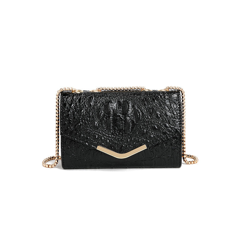 All Match Small Square Crocodile Shoulder Bag