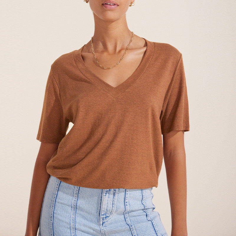 Deep V Plunge T Shirt