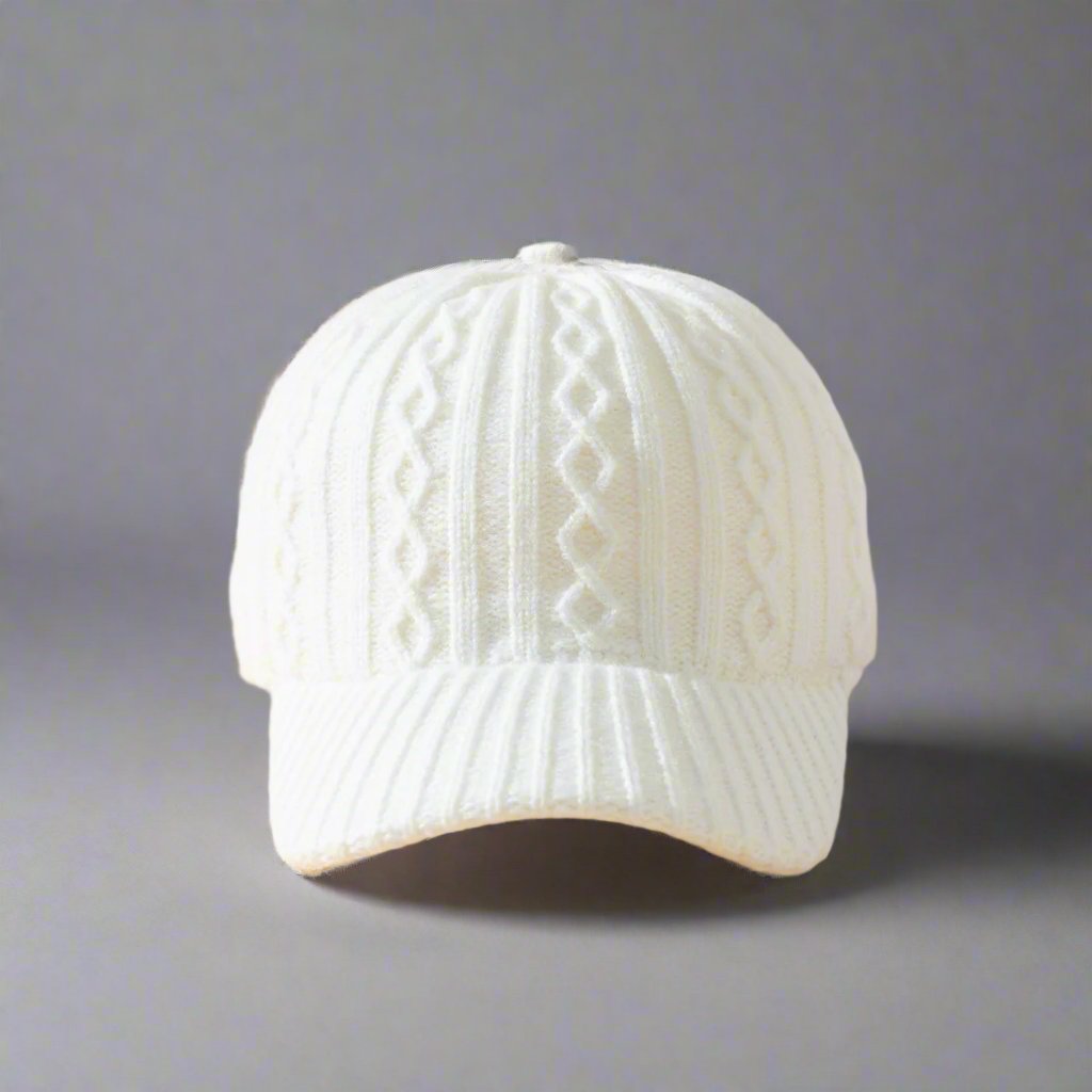 Knitted Wool Peaked Cap