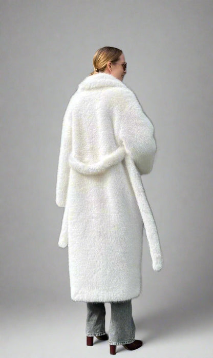 White Faux Fur Coat