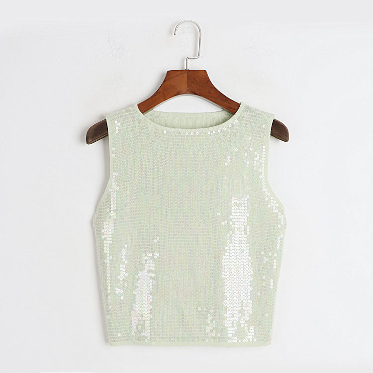 Sequined Knitted Camisole