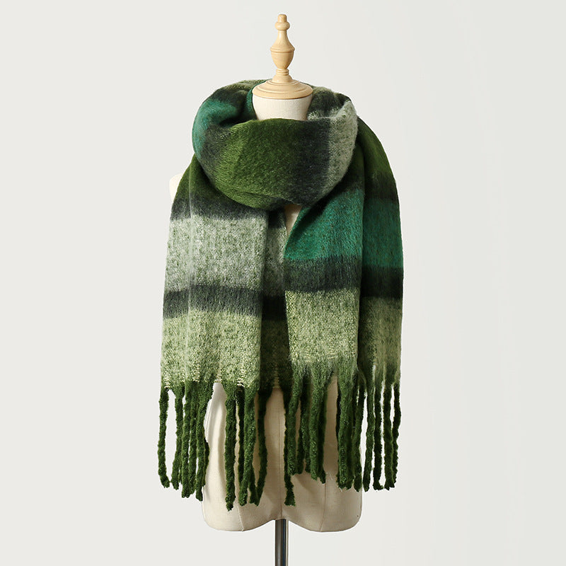 Mohair Striped Scarf