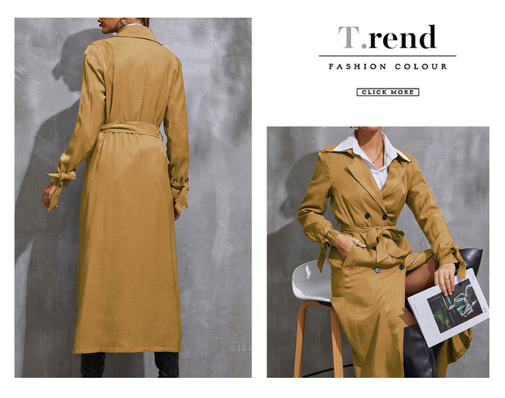 Thin Niche Celebrity Trench Coat