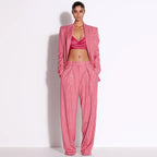 Star Rhinestone Pants Suit