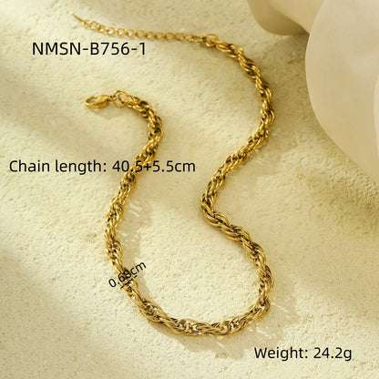 All Match Stainless Steel Twist Necklace