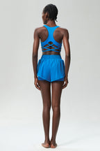 Cutout Tie Sports Bra & Shorts Set