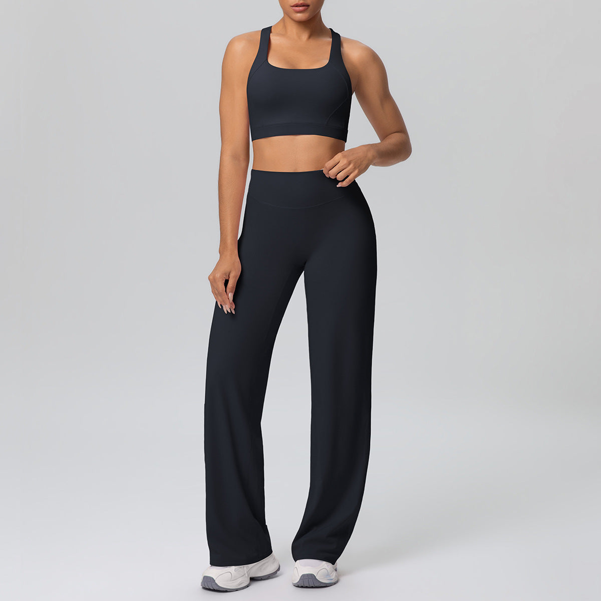 Cross Strap Bra & Straight Leg Active Pants