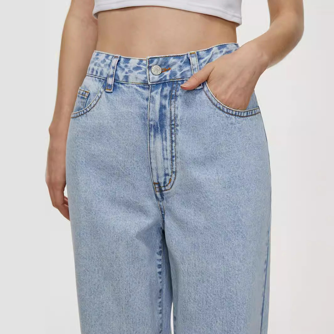 Straight Loose Denim Trousers