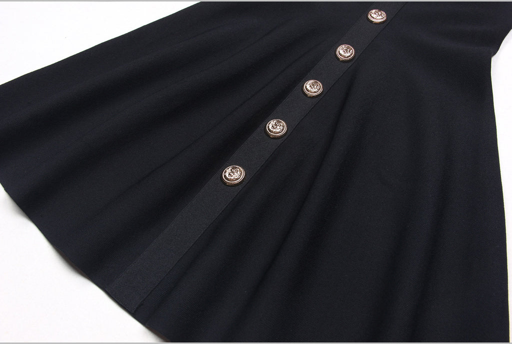 Classic Camisole Knitted Black Dress