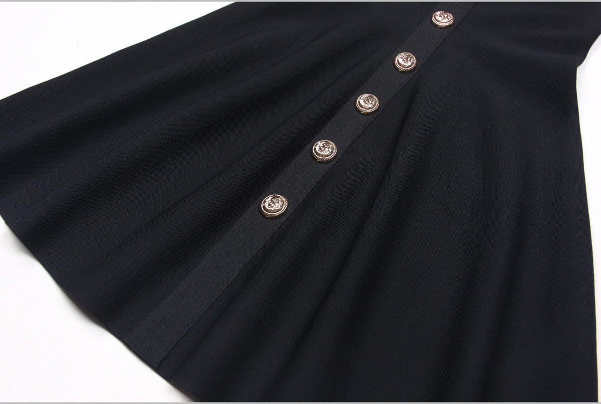 Classic Camisole Knitted Black Dress