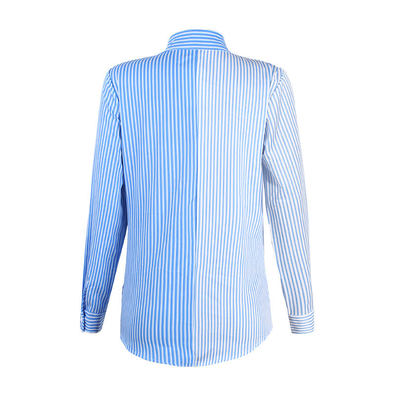 Striped Long Sleeved Single Breasted Shirt