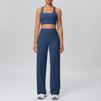 Cross Strap Bra & Straight Leg Active Pants
